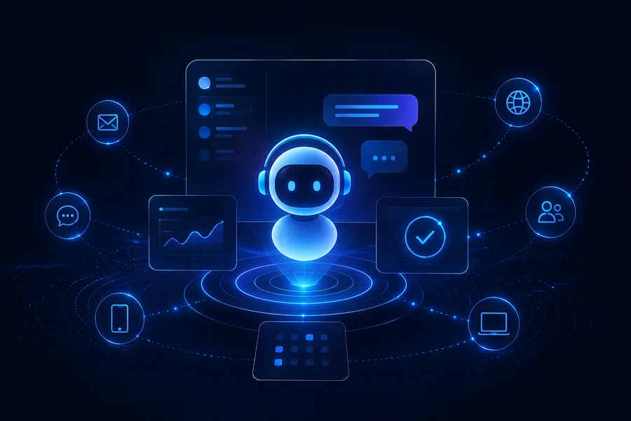 AI assistant platform with connected communication channels